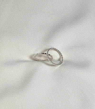 Sterling Silver Flat Dot Ring