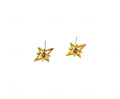 North Star Cubic Zirconia Stud Earrings