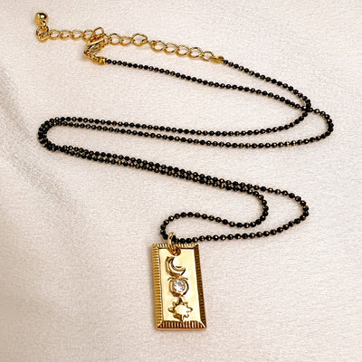 Celestial Necklace Black and Gold