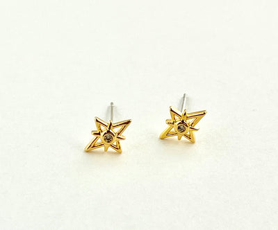 North Star Cubic Zirconia Stud Earrings