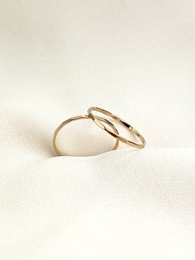 Hammered Gold Filled Stacking Ring