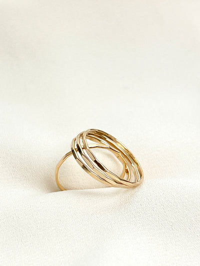 Hammered Gold Filled Stacking Ring