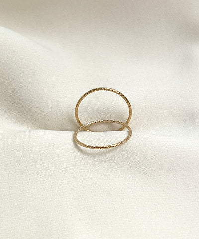 Sparkle Gold Filled Stacking Ring