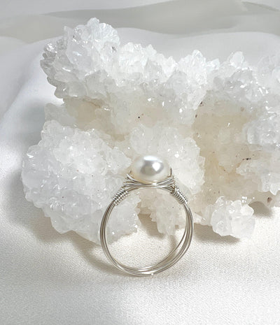 Freshwater Pearl Wire Wrapped Ring